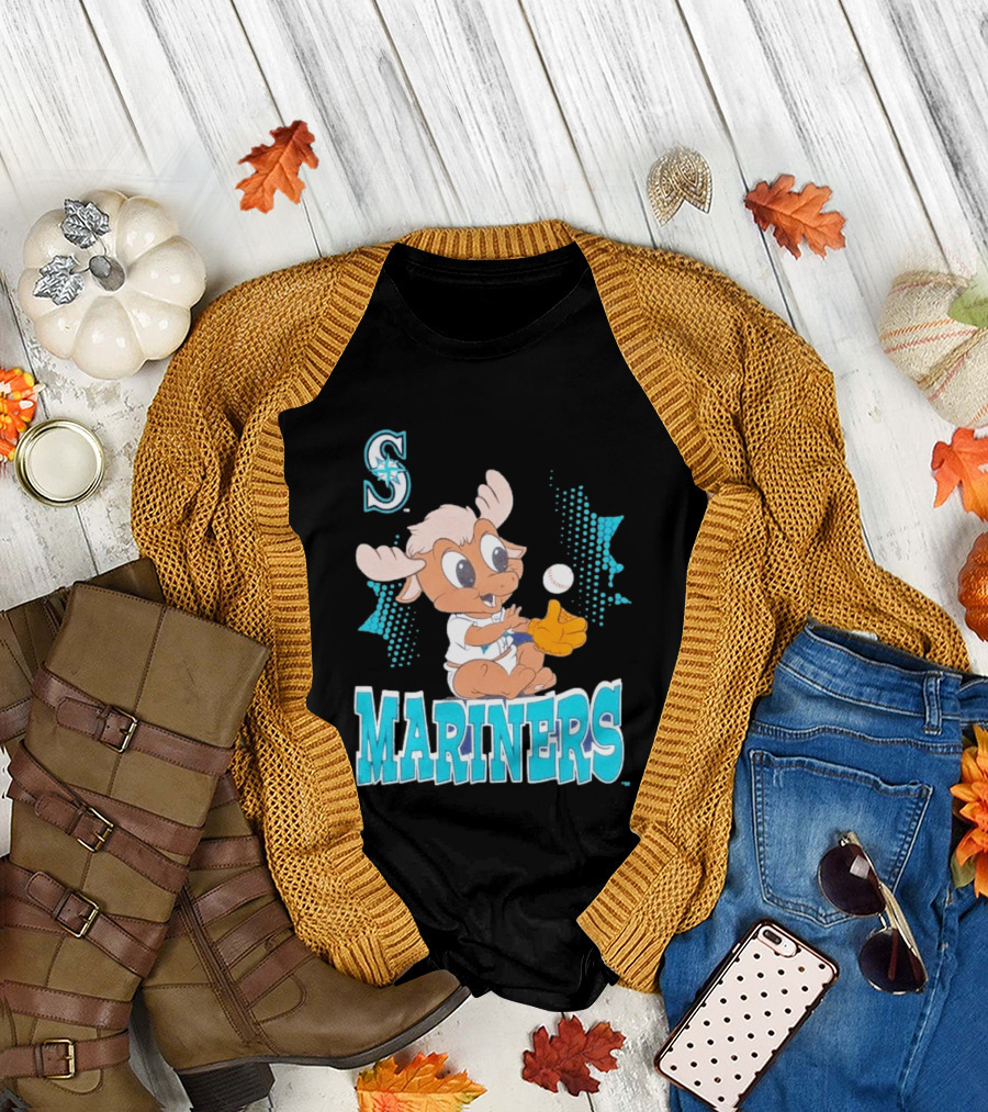 Seattle Mariners Baby Moose Rookie Baseball Glove Mariners T-Shirt