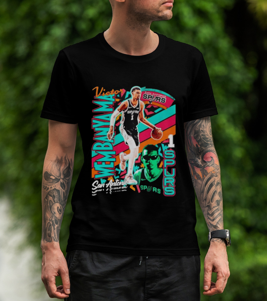 Victor Wembanyama San Antonio Spurs Retro Style Wemby 1 T-Shirt