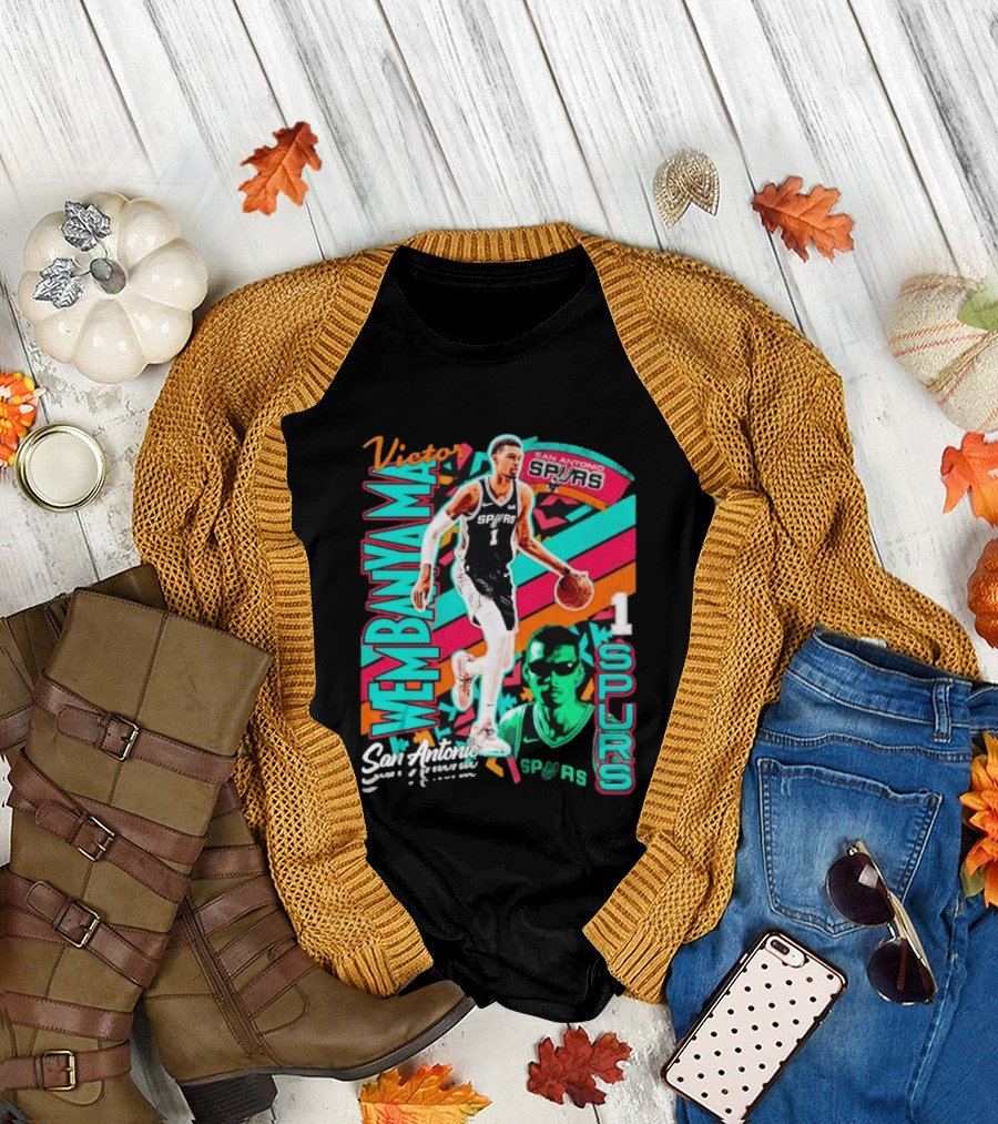 Victor Wembanyama San Antonio Spurs Retro Style Wemby 1 T-Shirt