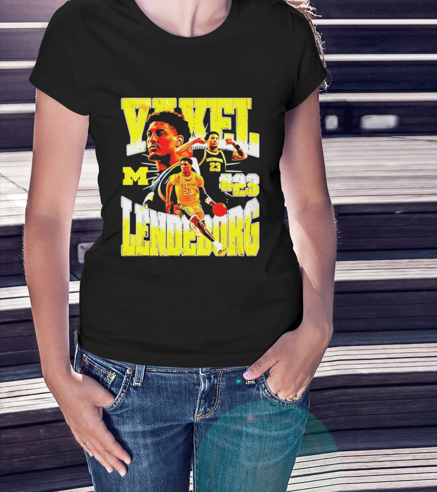 Yaxel Lendeborg #23 Michigan Wolverines Basketball M Player T-Shirt