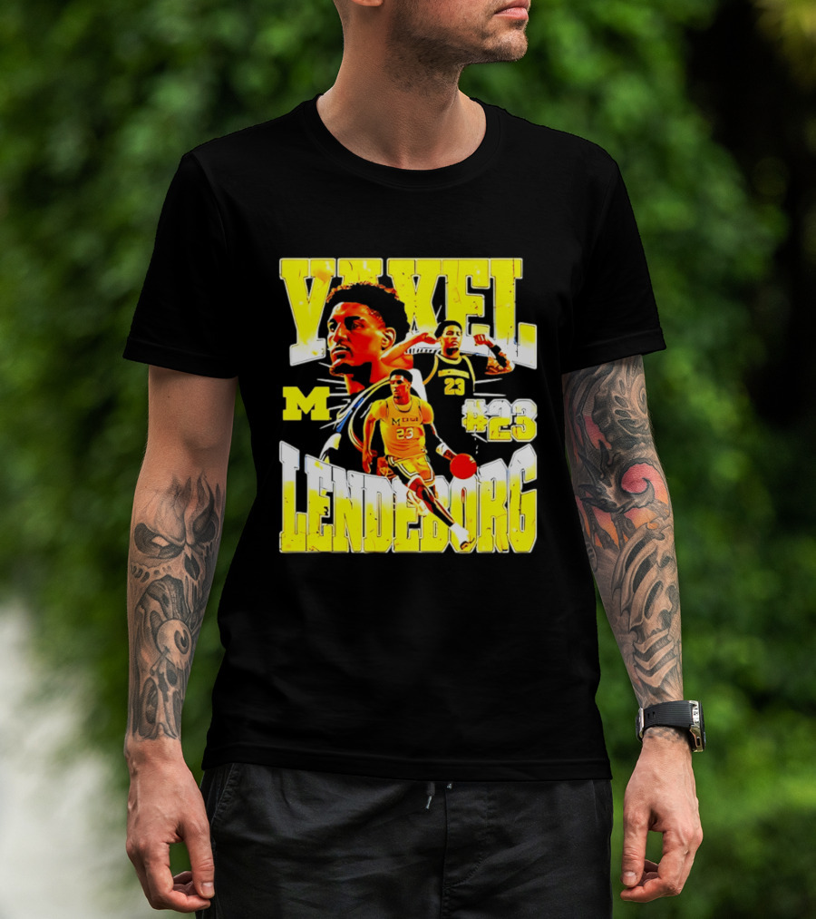 Yaxel Lendeborg #23 Michigan Wolverines Basketball M Player T-Shirt