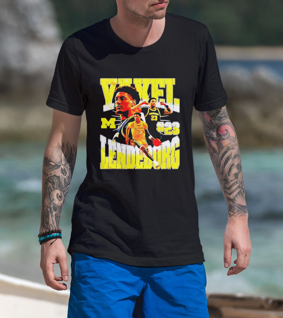 Yaxel Lendeborg #23 Michigan Wolverines Basketball M Player T-Shirt