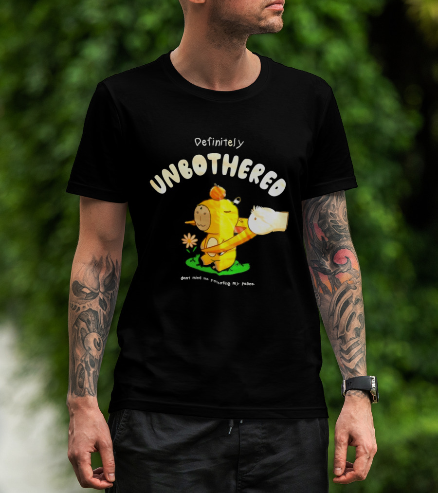 Capybara Definitely Unbothered Don't Mind Me Protecting My Peace T-Shirt