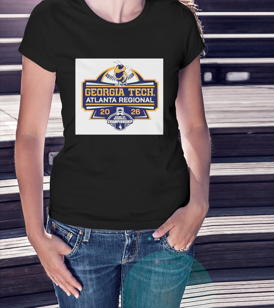 Georgia Tech Yellow Jackets Atlanta Regional 2026 NCAA DI Baseball Championship T-Shirt