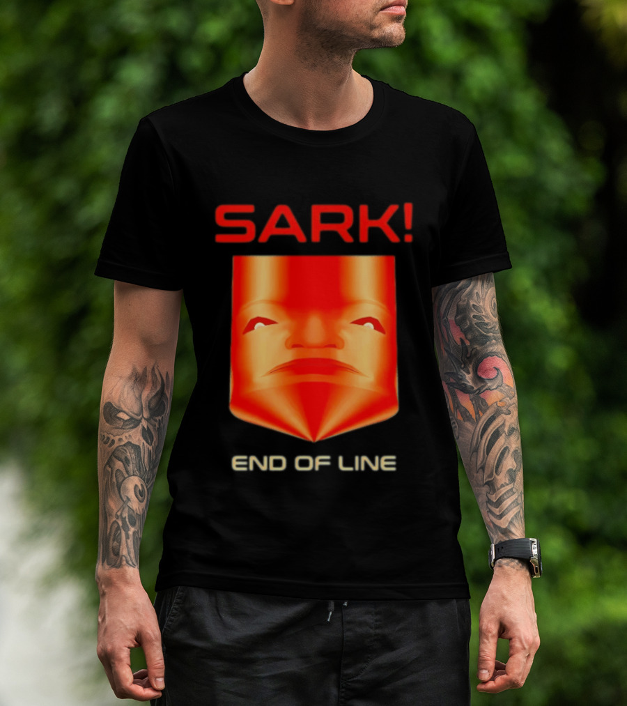 Sark End Of Line Retro Gaming Villain Face T-Shirt