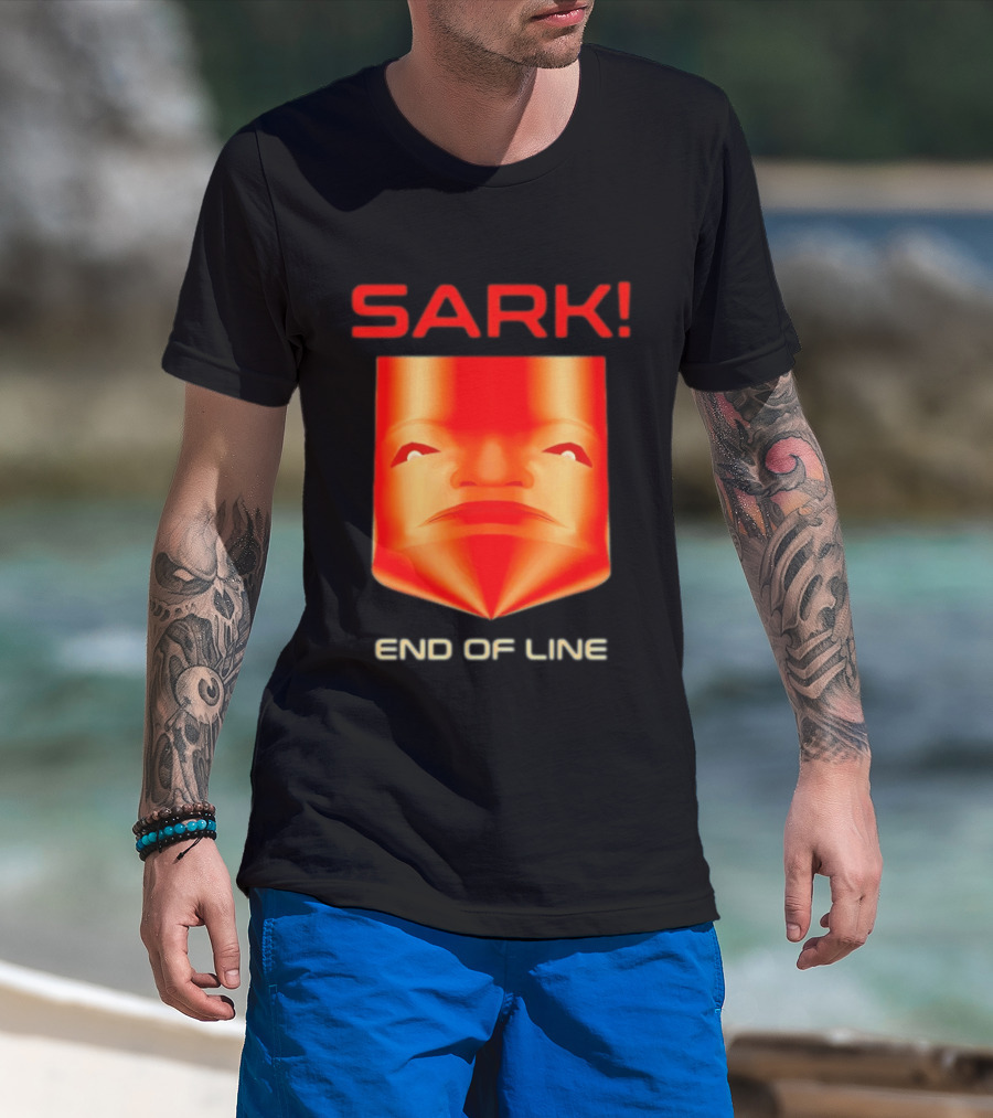 Sark End Of Line Retro Gaming Villain Face T-Shirt