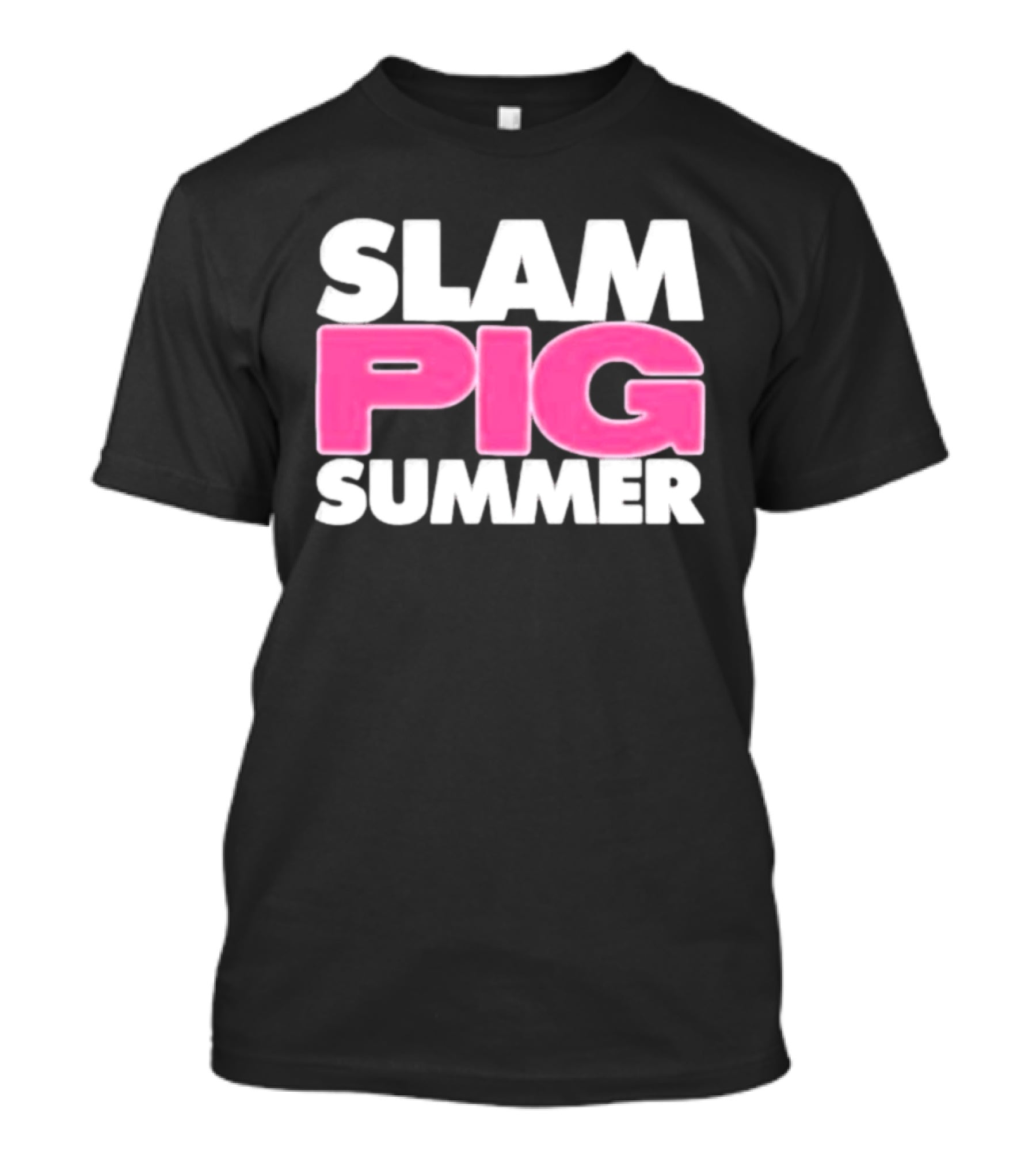 Slam Pig Summer Bold Pink Text Trend T-Shirt