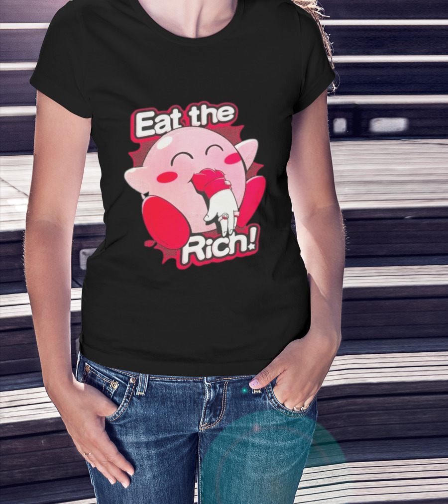 Kirby Eat The Rich Meme Video Game Character Trend T-Shirt