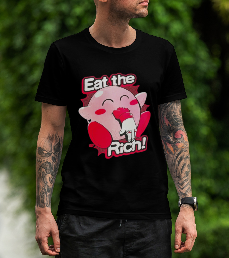 Kirby Eat The Rich Meme Video Game Character Trend T-Shirt