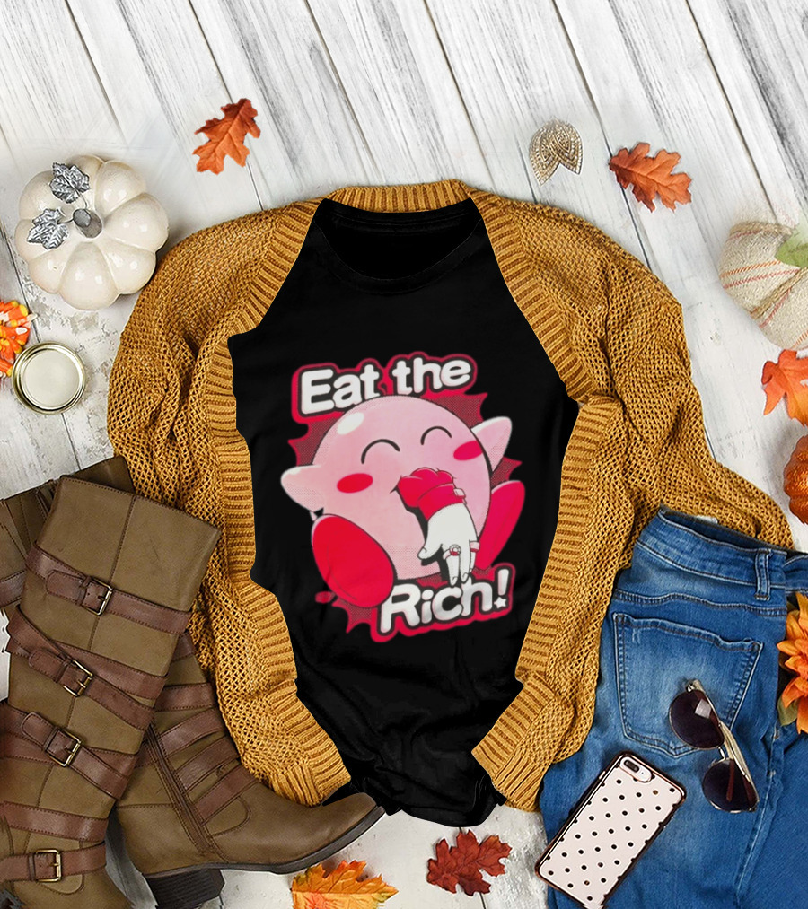 Kirby Eat The Rich Meme Video Game Character Trend T-Shirt