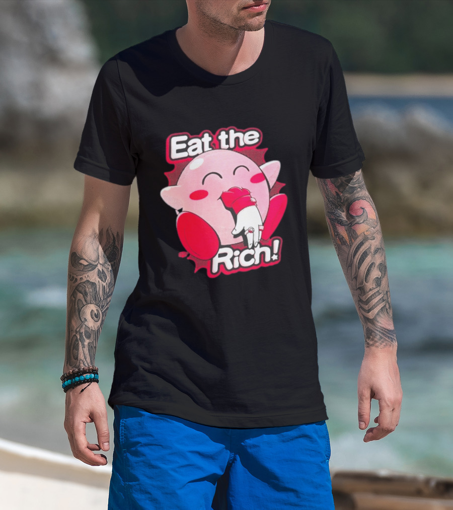 Kirby Eat The Rich Meme Video Game Character Trend T-Shirt