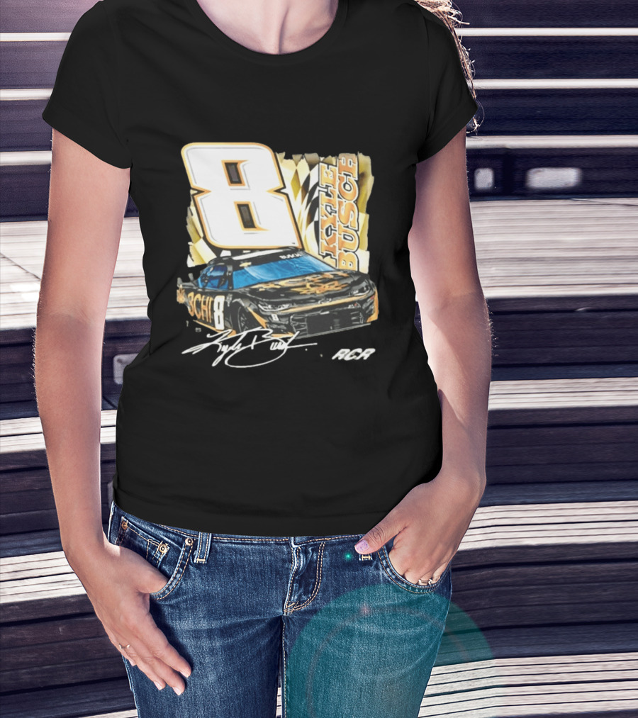 Kyle Busch 8 RCR NASCAR Race Car Signature T-Shirt