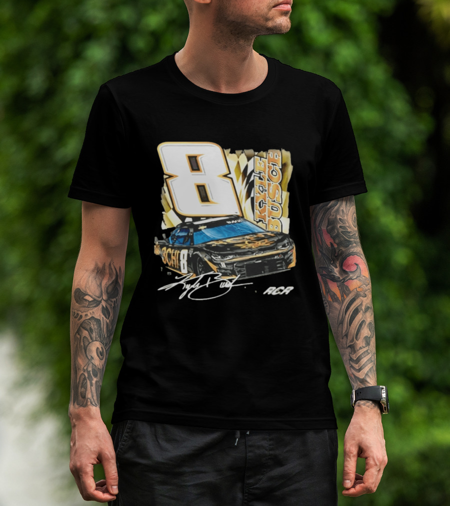 Kyle Busch 8 RCR NASCAR Race Car Signature T-Shirt