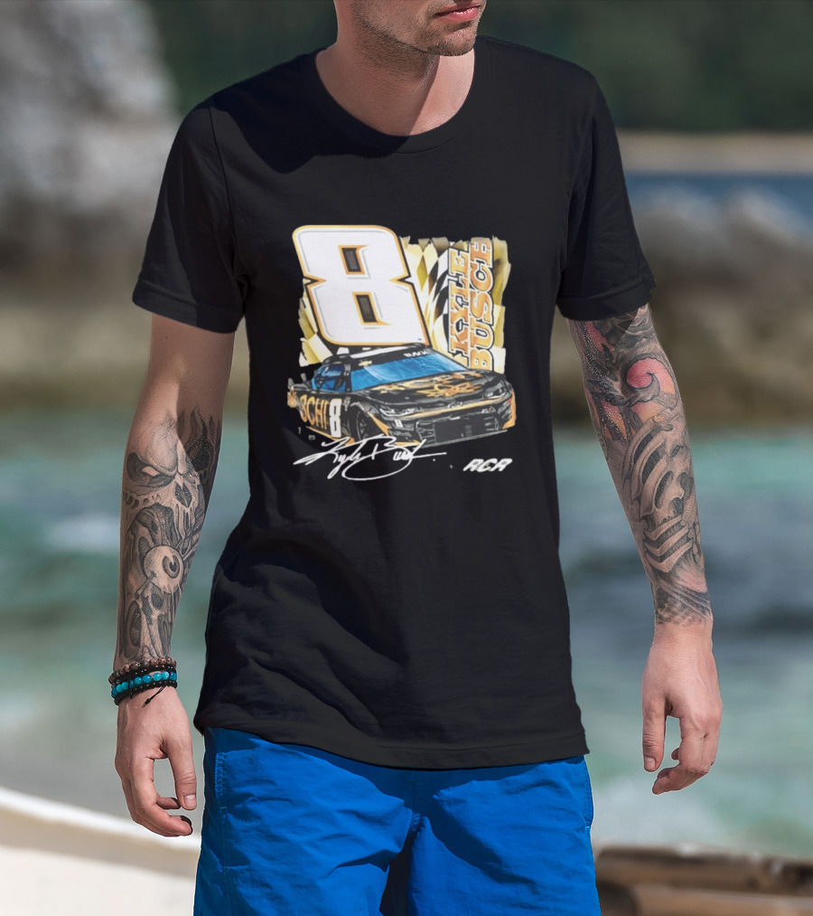 Kyle Busch 8 RCR NASCAR Race Car Signature T-Shirt
