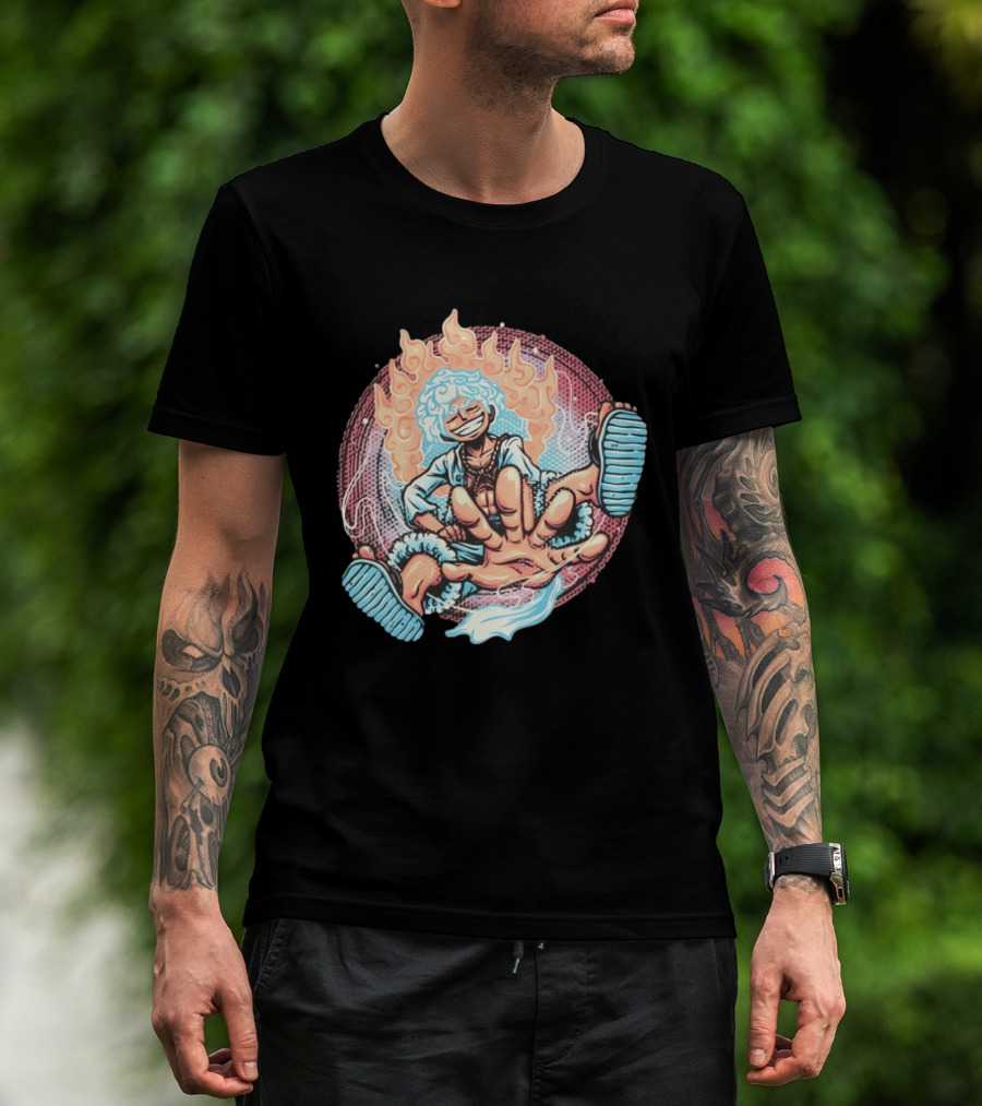 Luffy's Awakened Gear 5 Pirate King Manga Anime T-Shirt