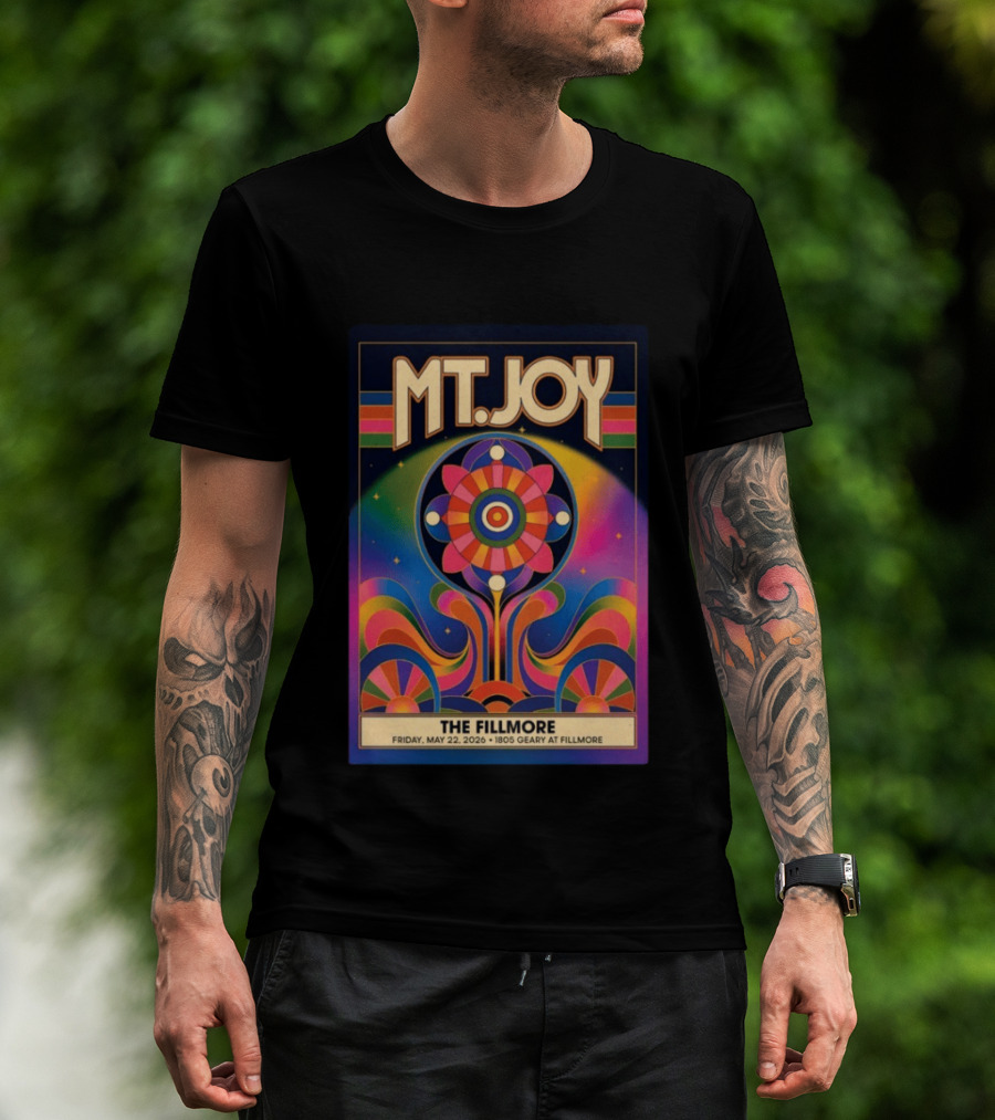 MT. Joy May 22 2026 The Fillmore 1805 Geary San Francisco Vintage Psychedelic T-Shirt