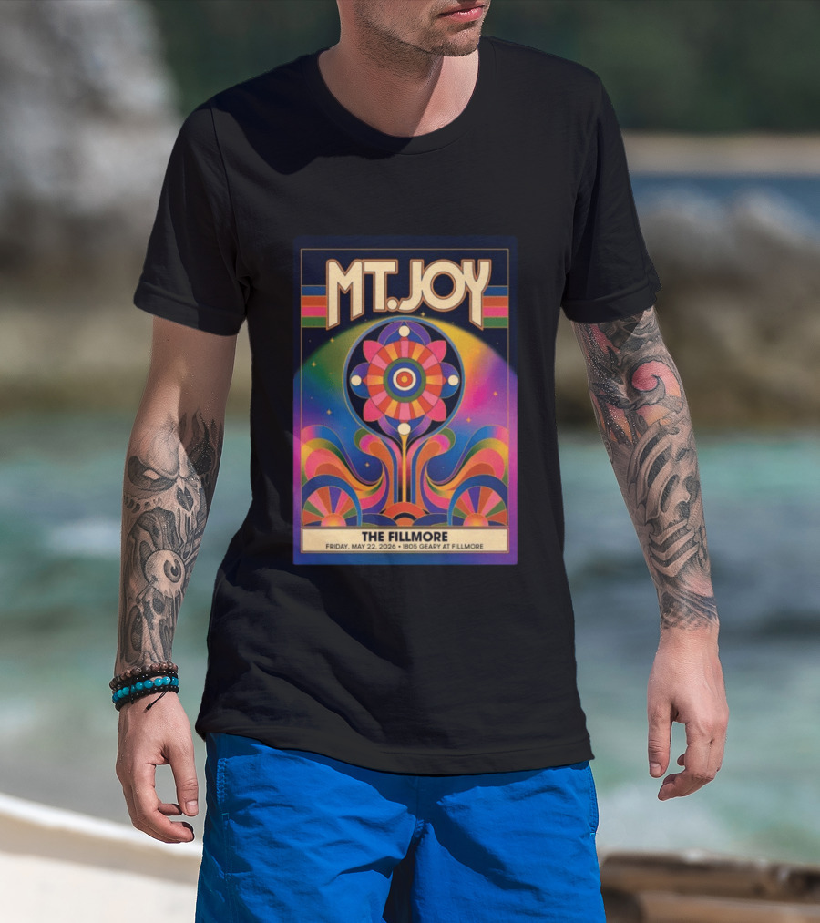 MT. Joy May 22 2026 The Fillmore 1805 Geary San Francisco Vintage Psychedelic T-Shirt