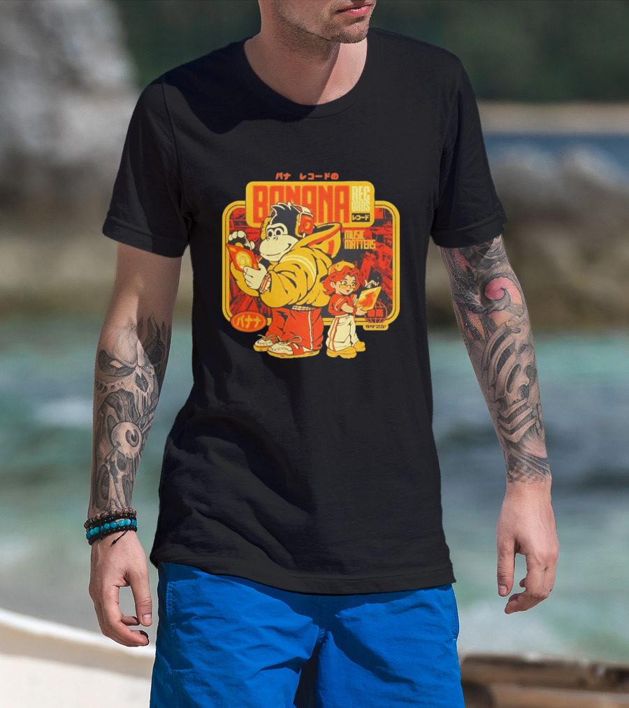 Banana Records Music Matters Retro Style Japanese T-Shirt