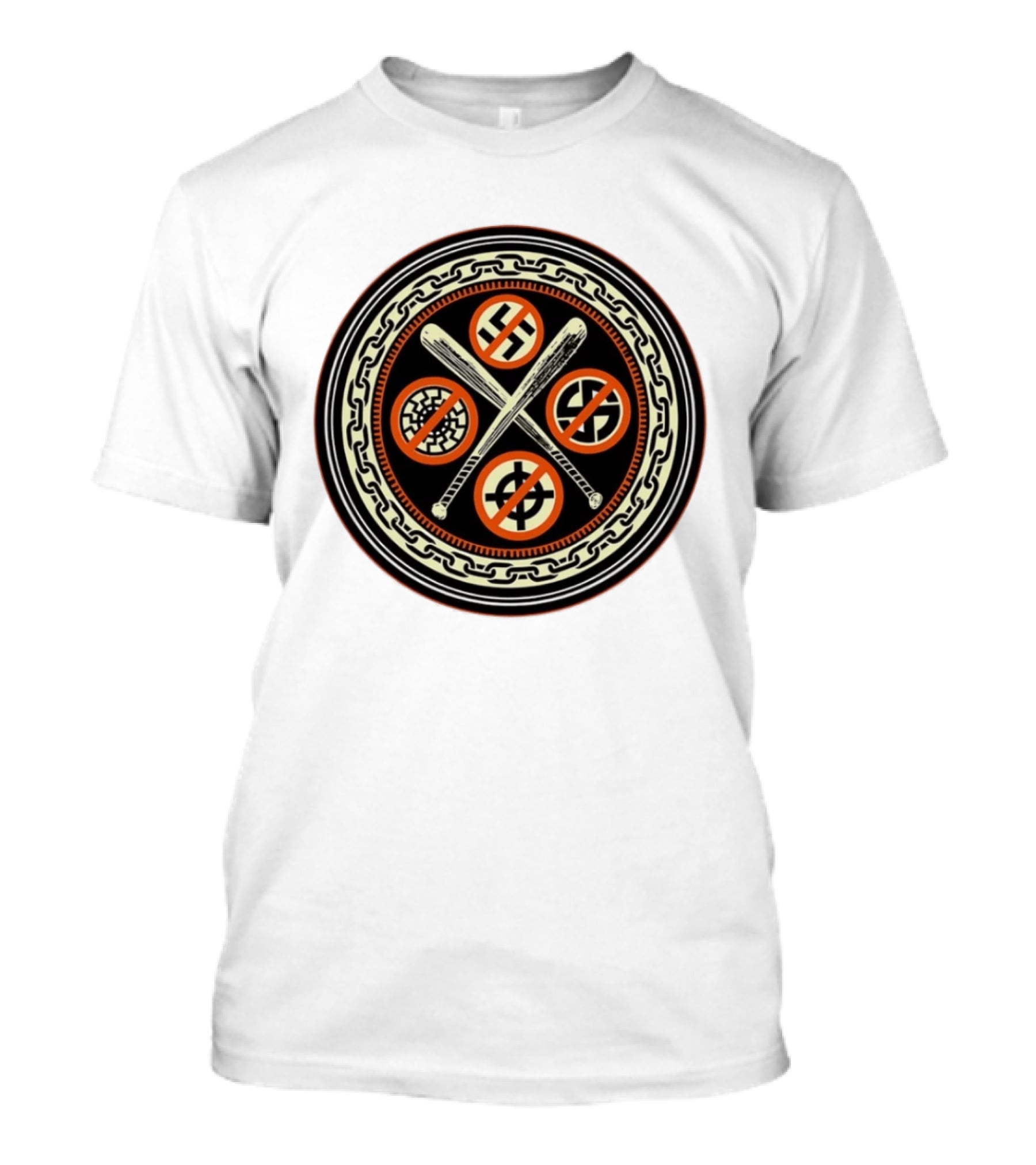 Antifascist Action Symbol No Nazis Iconography T-Shirt