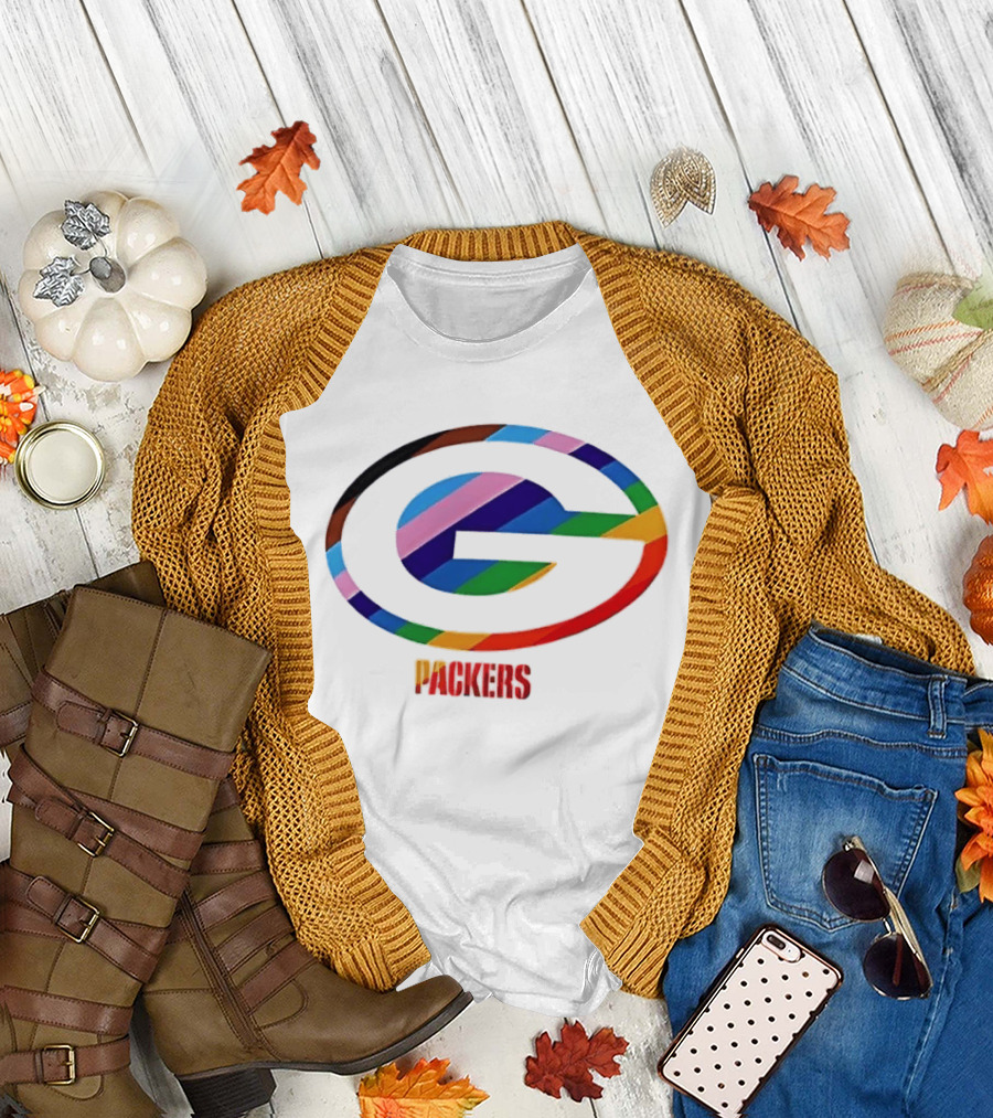 Packers Pride Support the Team Packers Colorful Logo Interpretation T-Shirt