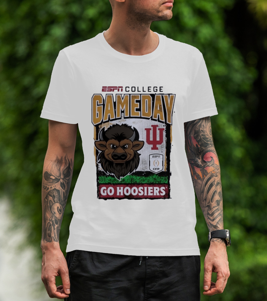 ESPN College Gameday Go Hoosiers IU Buffalo Football T-Shirt