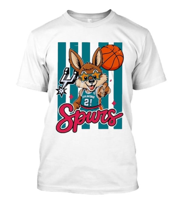 San Antonio Spurs Mascot Basketball Star Glasses Youth 21 T-Shirt