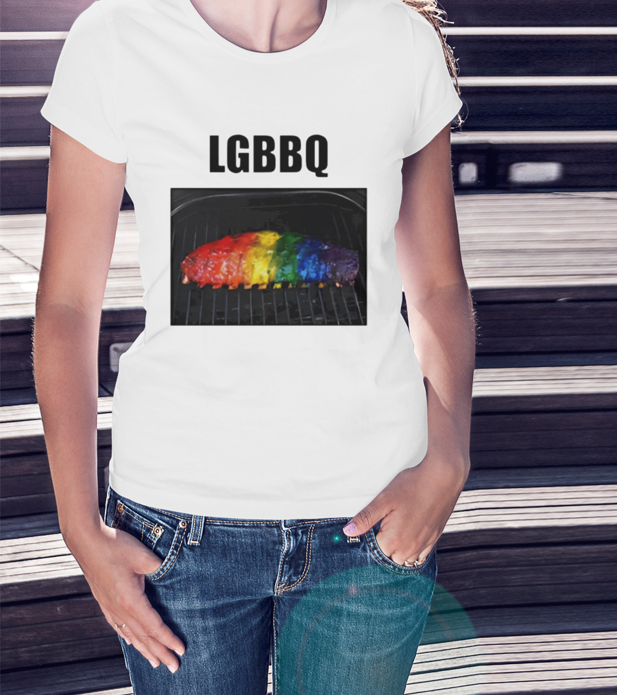 LGBBQ Rainbow Ribs LGBTQ BBQ T-Shirt