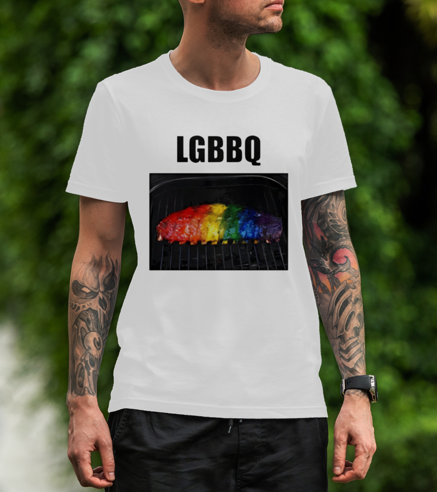LGBBQ Rainbow Ribs LGBTQ BBQ T-Shirt