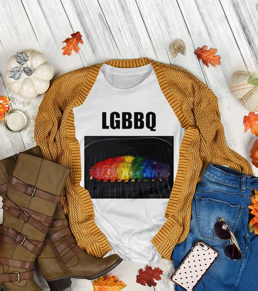LGBBQ Rainbow Ribs LGBTQ BBQ T-Shirt