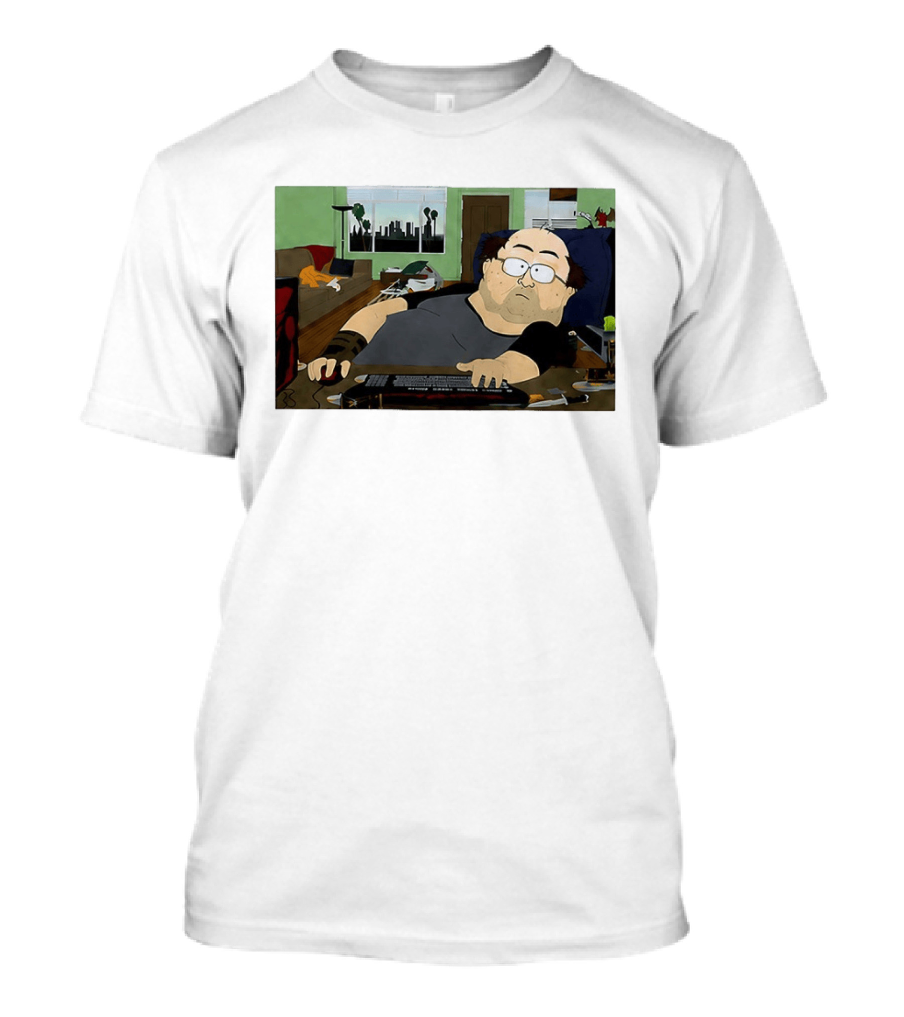 Gamer South Park Meme Online Gaming Guy Couch Scene T-Shirt
