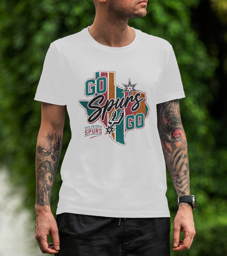 Go Spurs Go San Antonio Spurs Game Day Texas Map T-Shirt