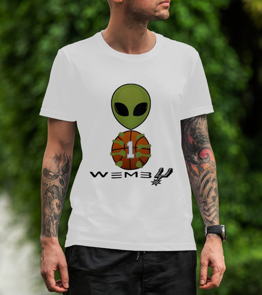 Wemby Alien Victor Wembanyama San Antonio Spurs NBA Basketball Alien T-Shirt