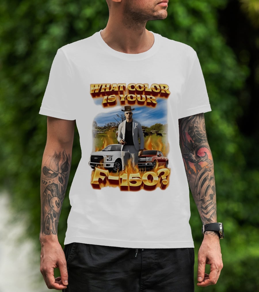 What Color Is Your F 150 Cowboy Fire Landscape T-Shirt