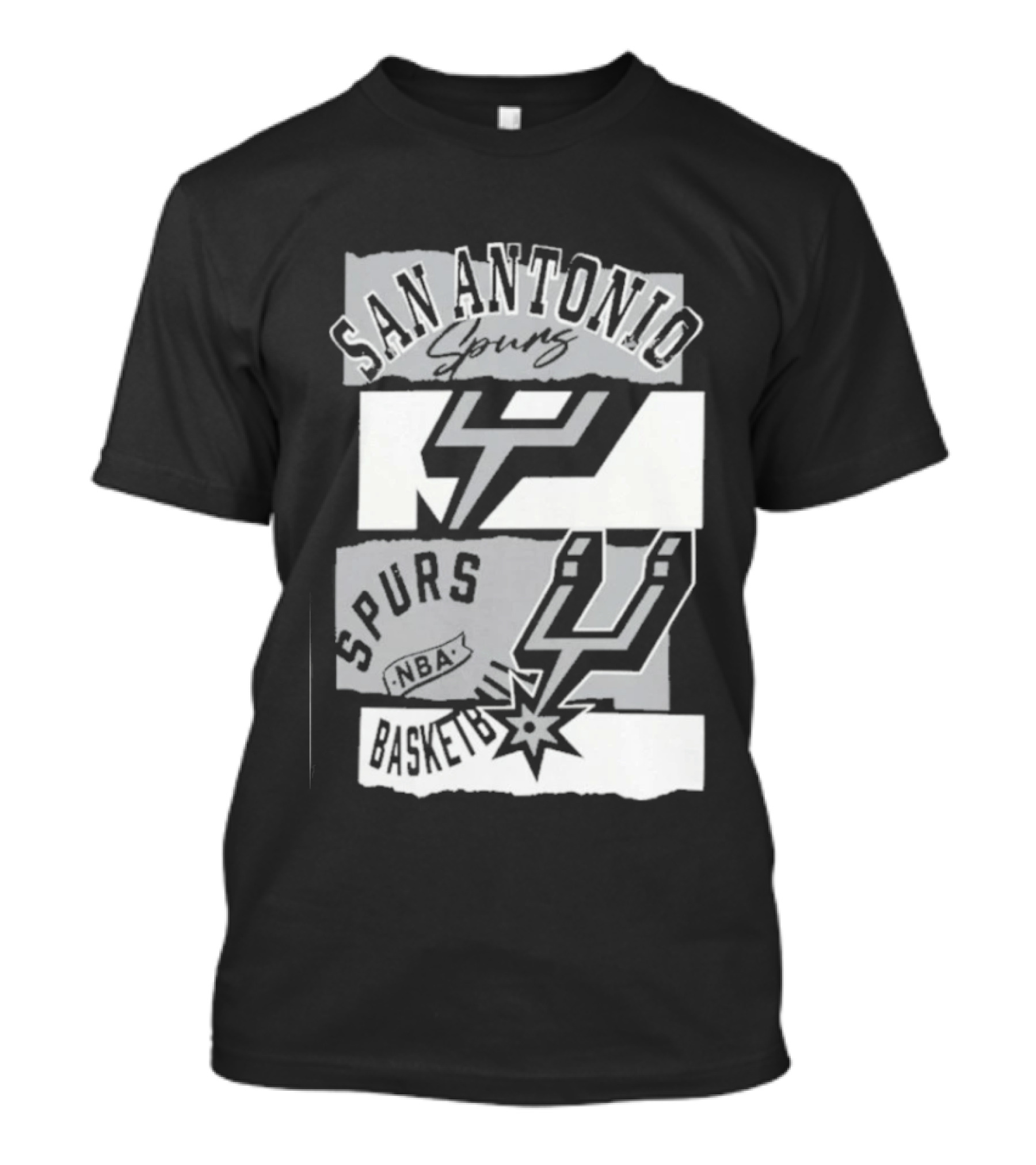 San Antonio Spurs In The Paint Vintage NBA Logoman Edition T-Shirt