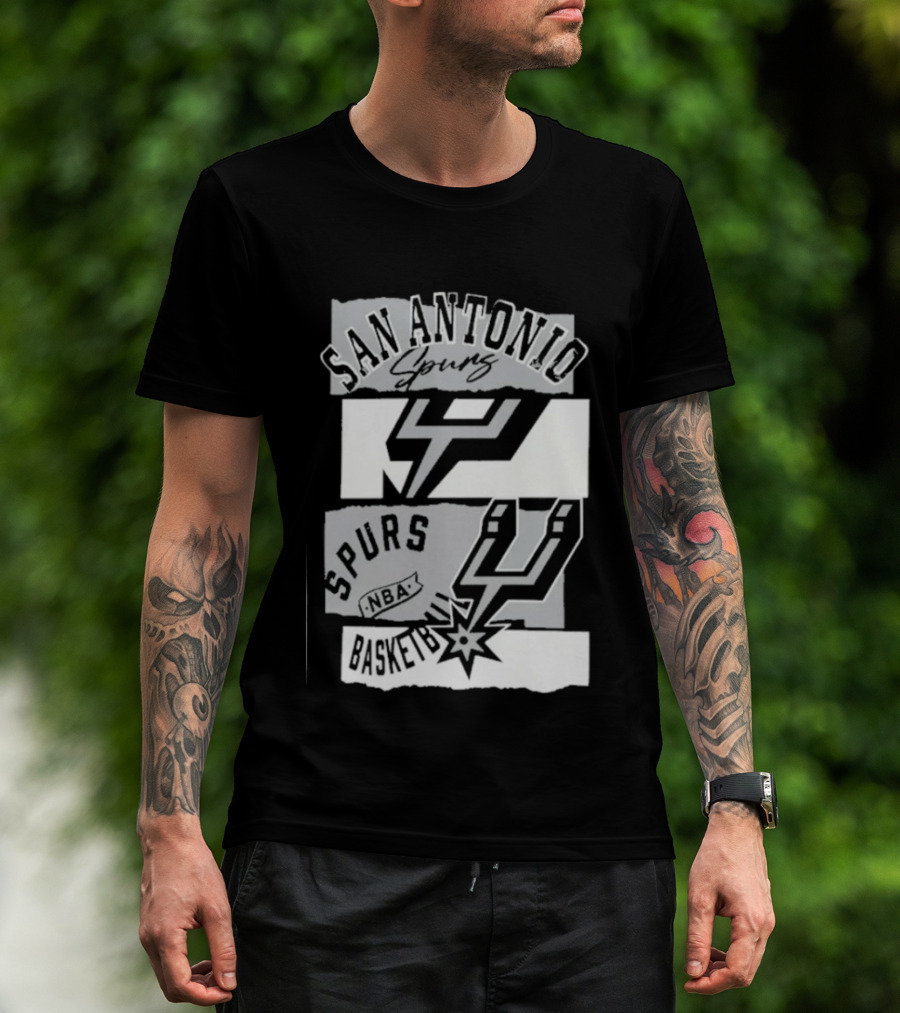 San Antonio Spurs In The Paint Vintage NBA Logoman Edition T-Shirt