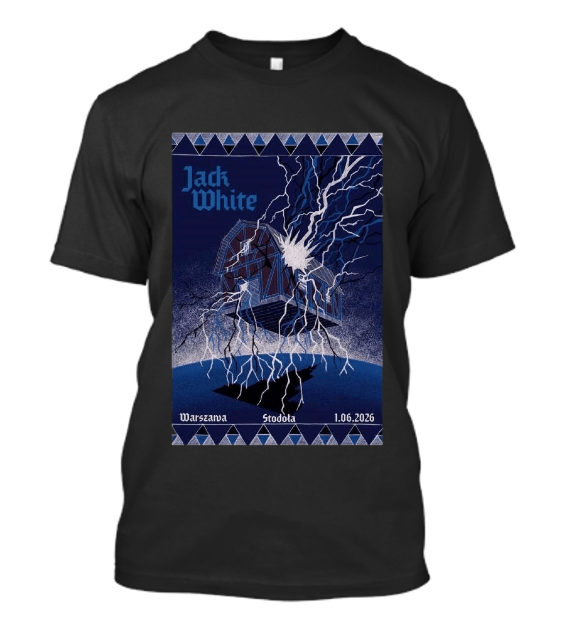 Jack White Warszawa Stodoła 1.06.2026 Lightning Barn T-Shirt