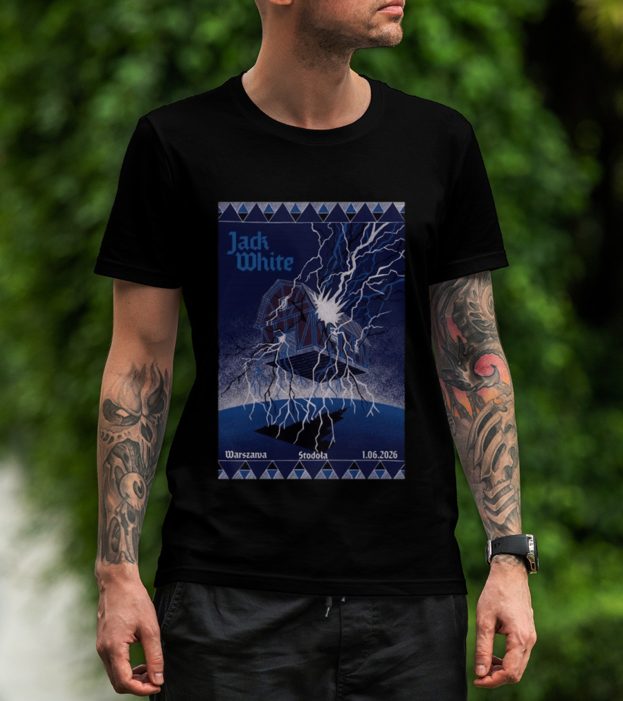Jack White Warszawa Stodoła 1.06.2026 Lightning Barn T-Shirt