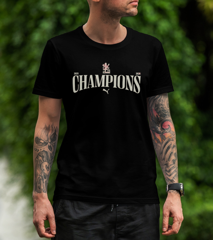 Kohli Wears One Felt Nice We Did It Twice RCB 2023 2026 Champions T-Shirt