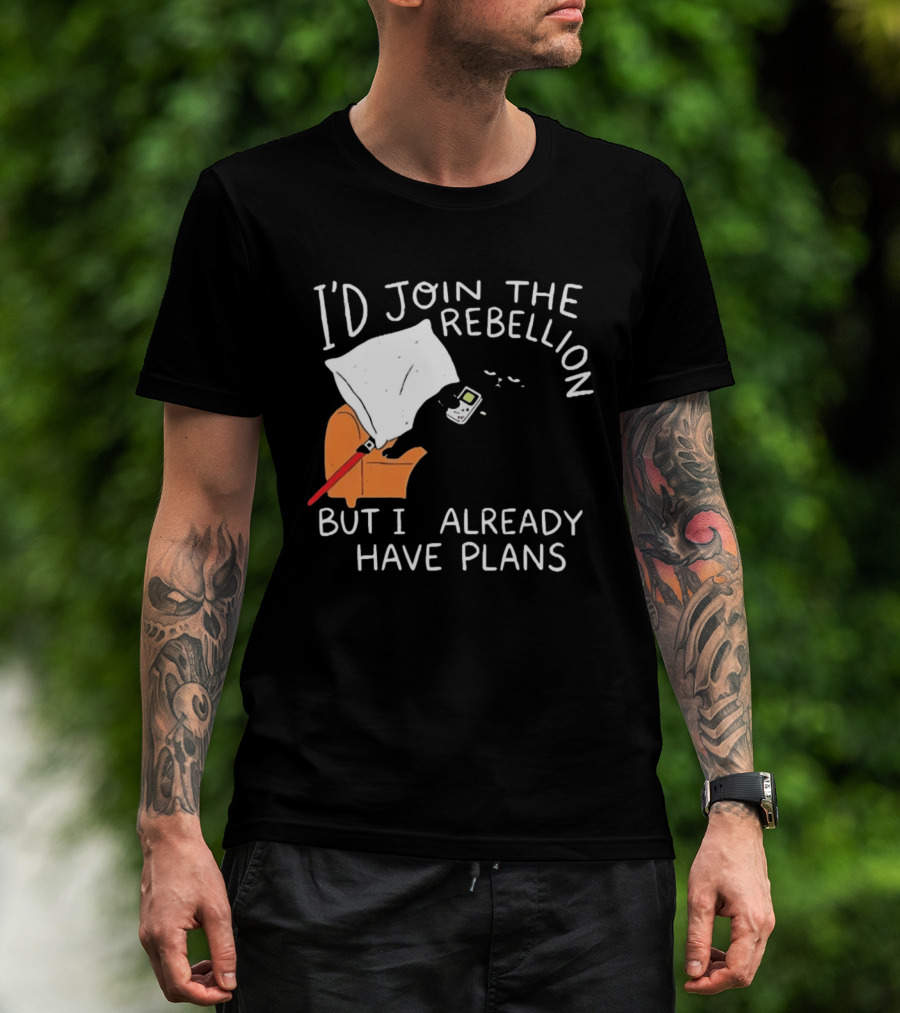 Lazy Cat Gaming Couch Rebellion Plans Funny Humor T-Shirt