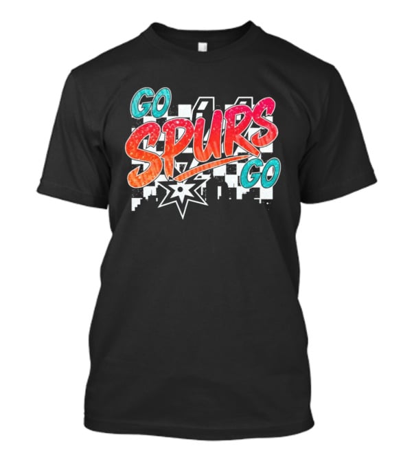 Go Spurs Go San Antonio Spurs Basketball Glitter NBA 2026 Starburst T-Shirt