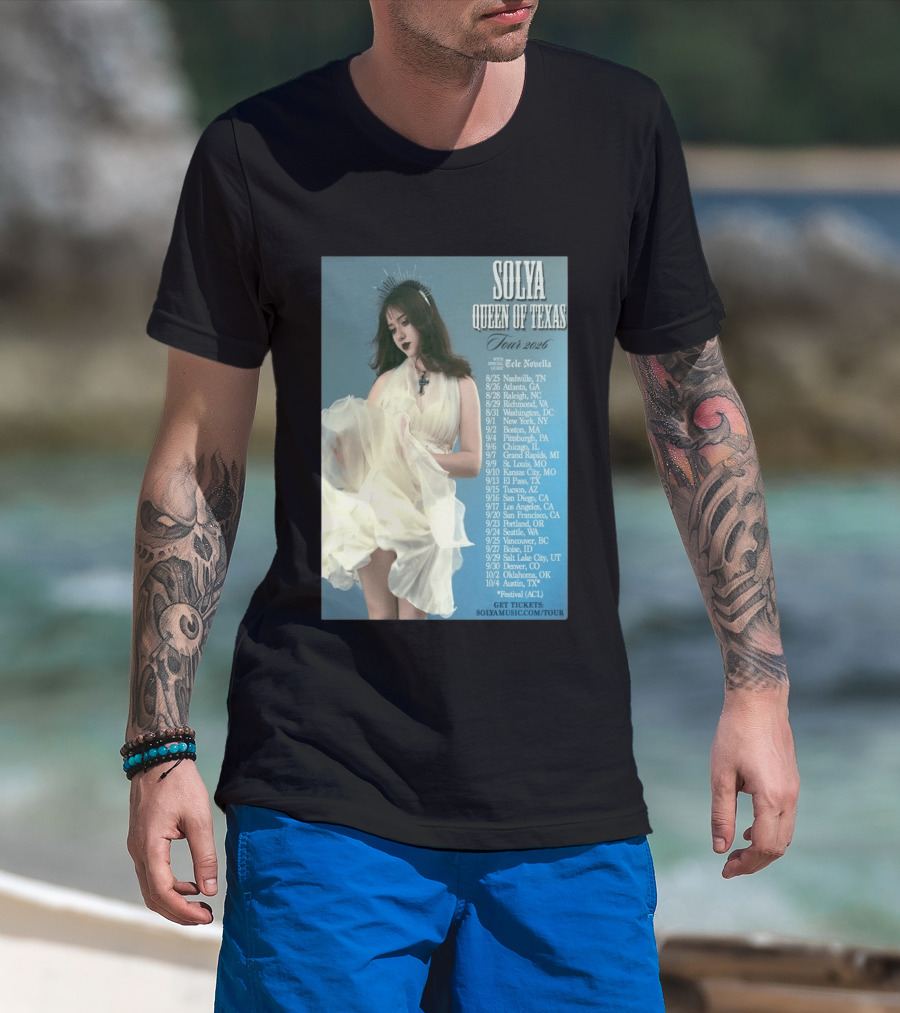 Solya Queen Of Texas Tour 2026 With Special Guest Tele Novella T-Shirt