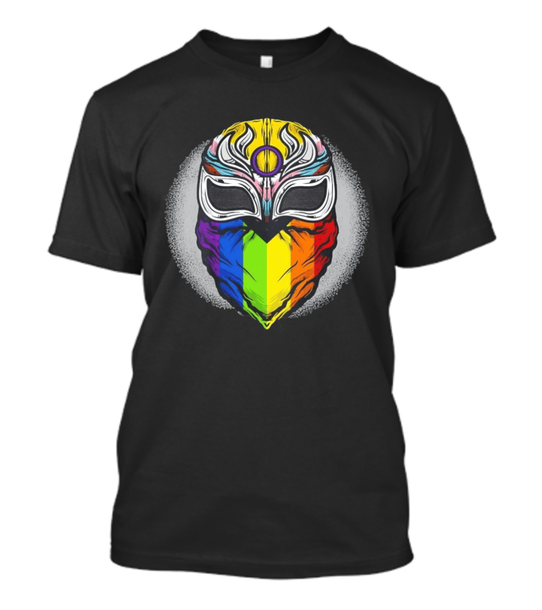 Pride Luchador Mask Rainbow Lucha Wrestling T-Shirt