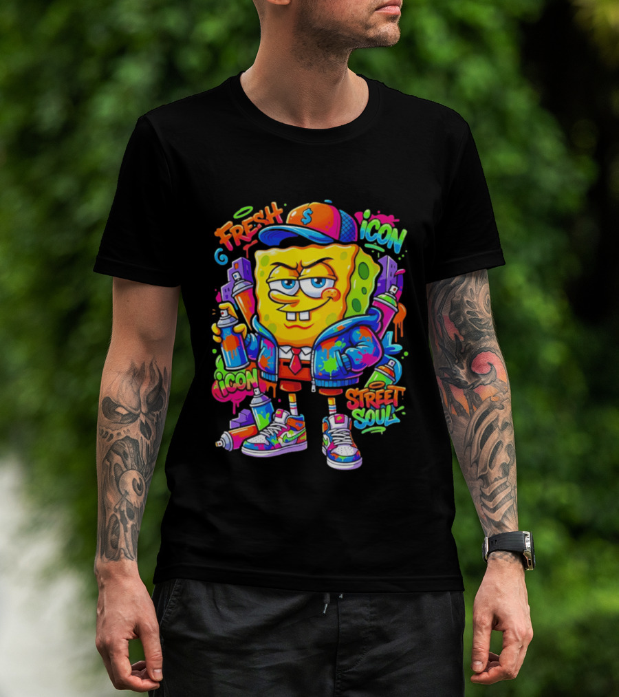 Sponge Bob Square Pants Fresh Icon Street Soul T-Shirt