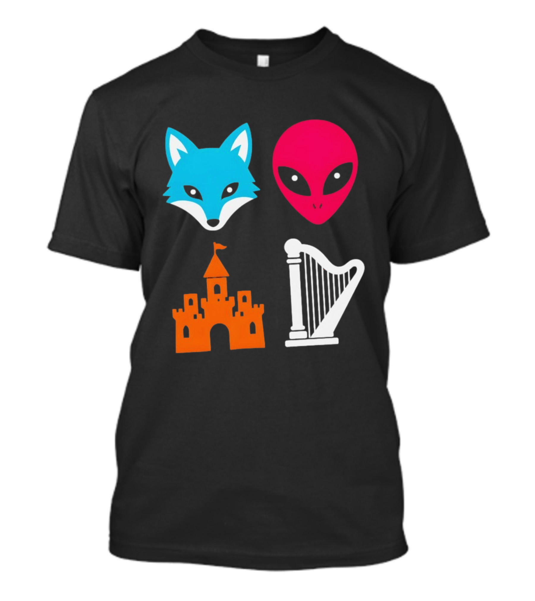 Spurs Fox Alien Castle Harper Basketball Meme T-Shirt