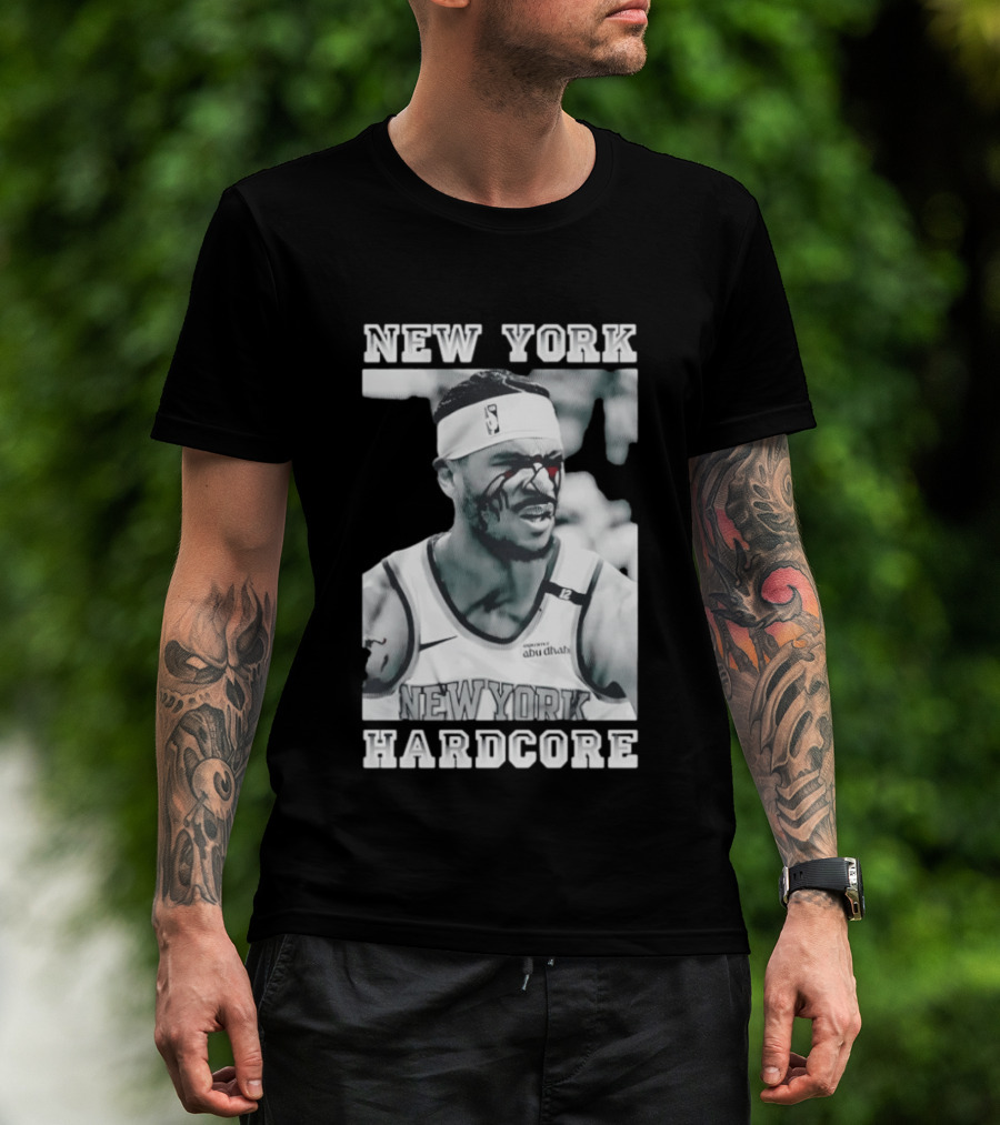 New York Hardcore Josh Hart Bleeding Face NBA Knicks T-Shirt