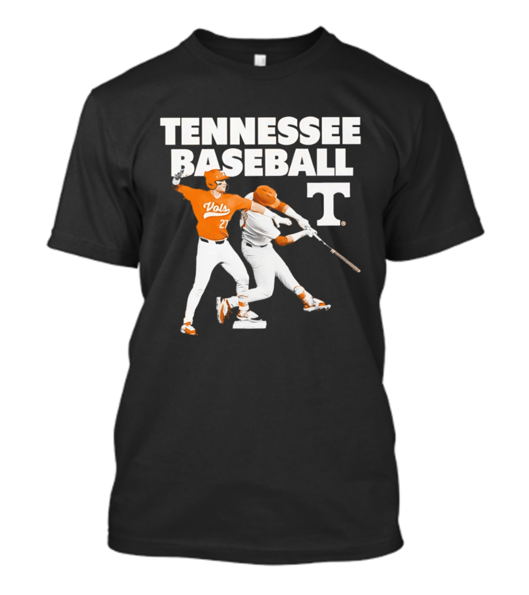 Tennessee Volunteers Baseball Vols Number 27 T-Shirt