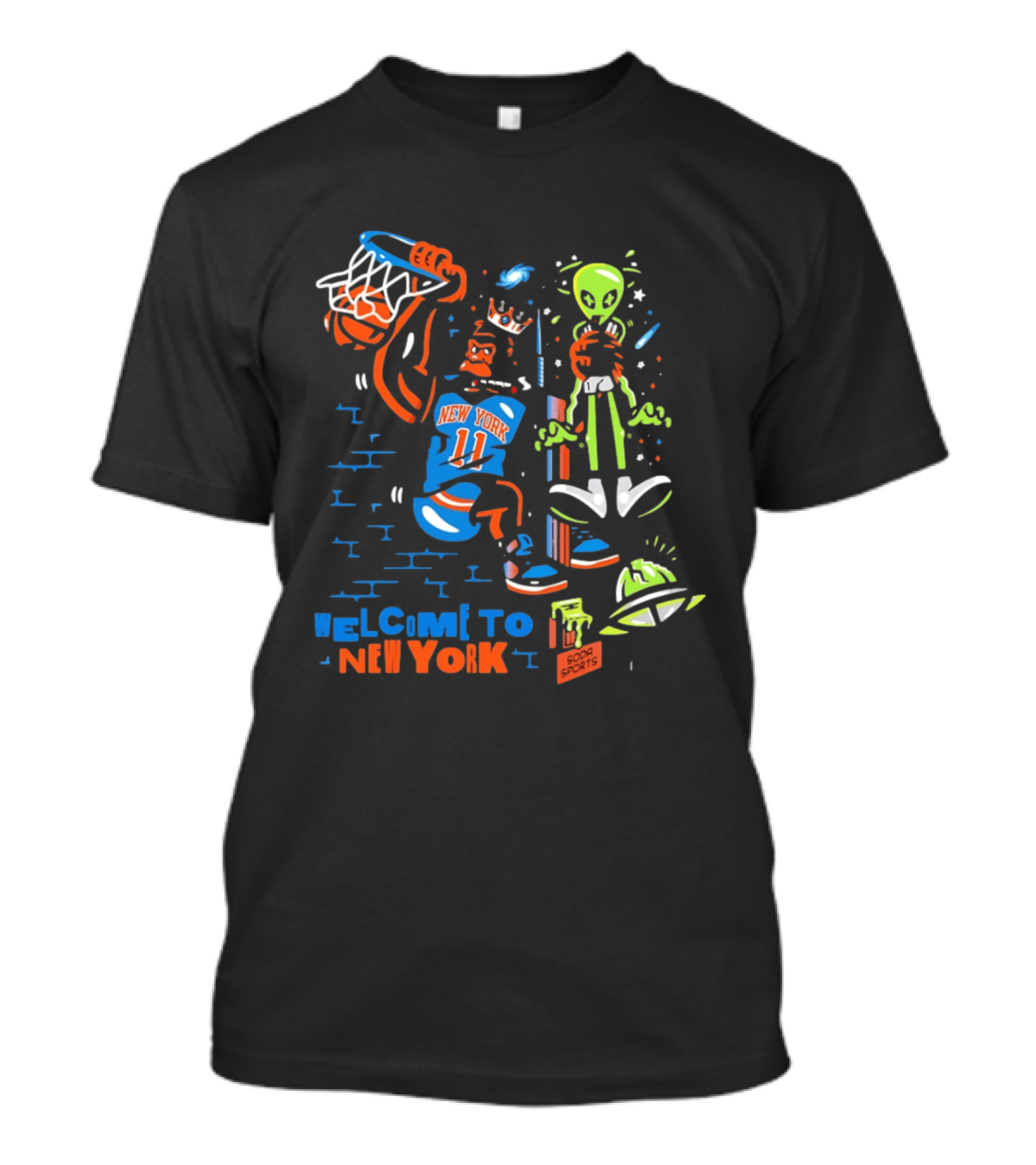 Welcome To New York NY Knicks Vs Spurs Soda Sports T-Shirt