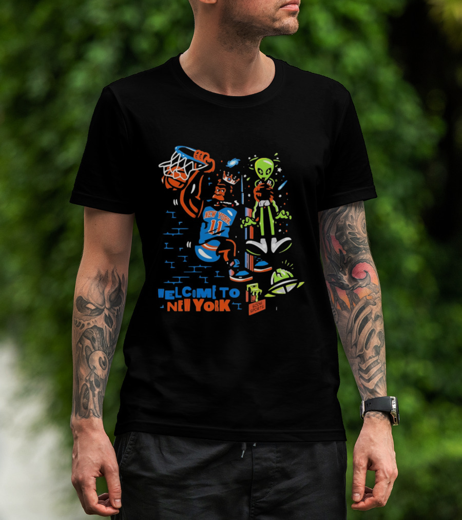Welcome To New York NY Knicks Vs Spurs Soda Sports T-Shirt