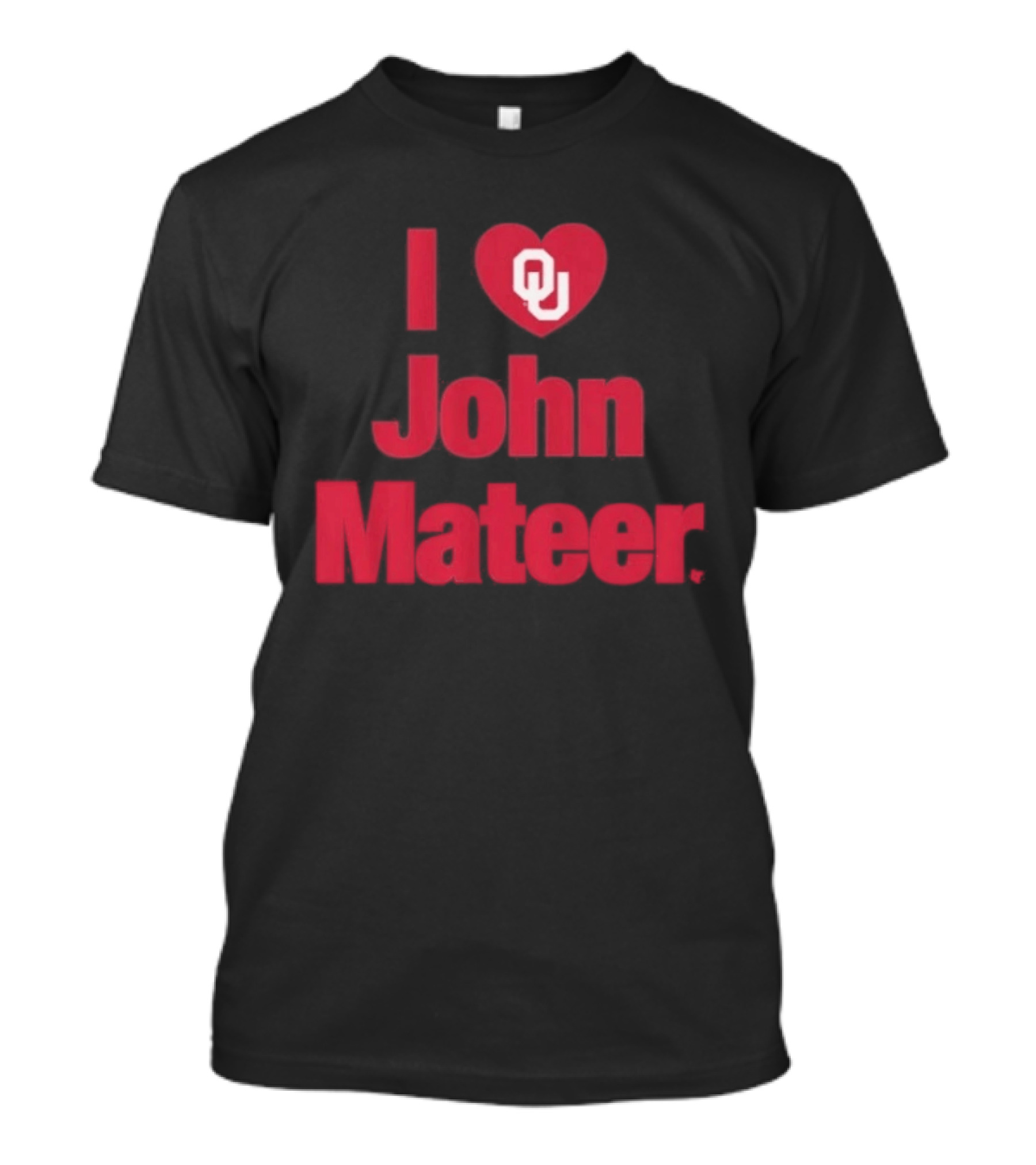 Oklahoma Football I Heart OU John Mateer T-Shirt