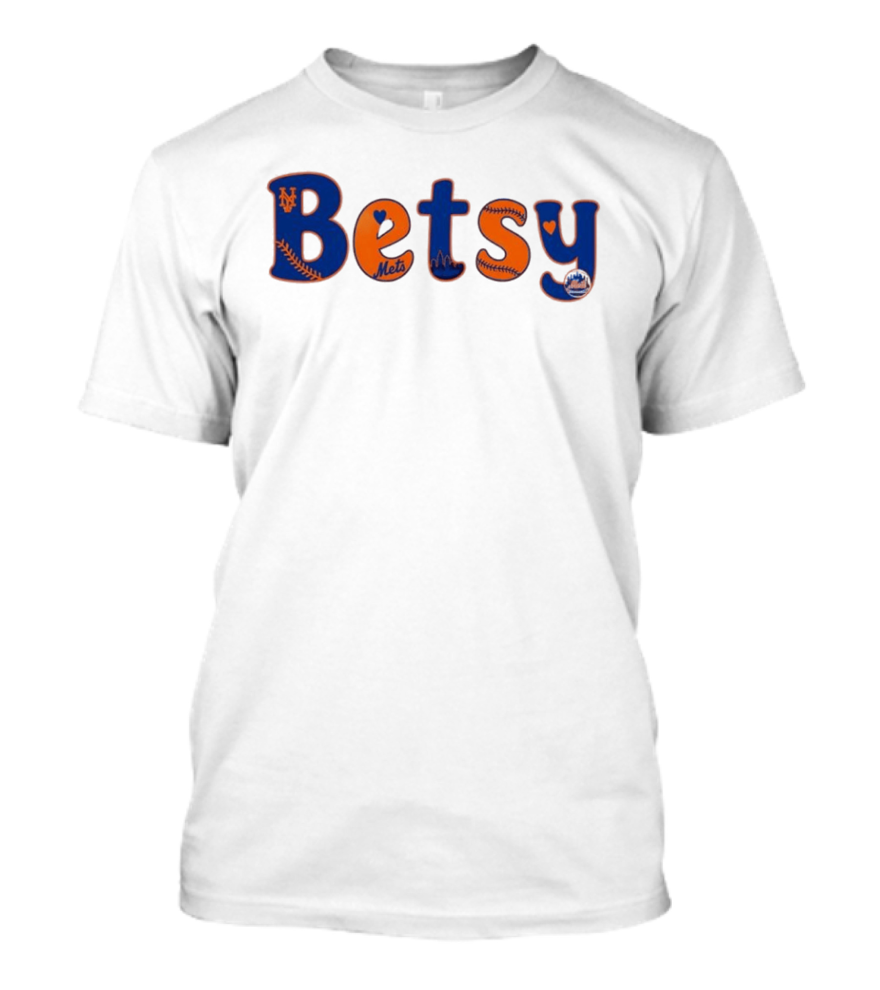 Betsy New York Mets Baseball MLB City Skyline Mets T-Shirt
